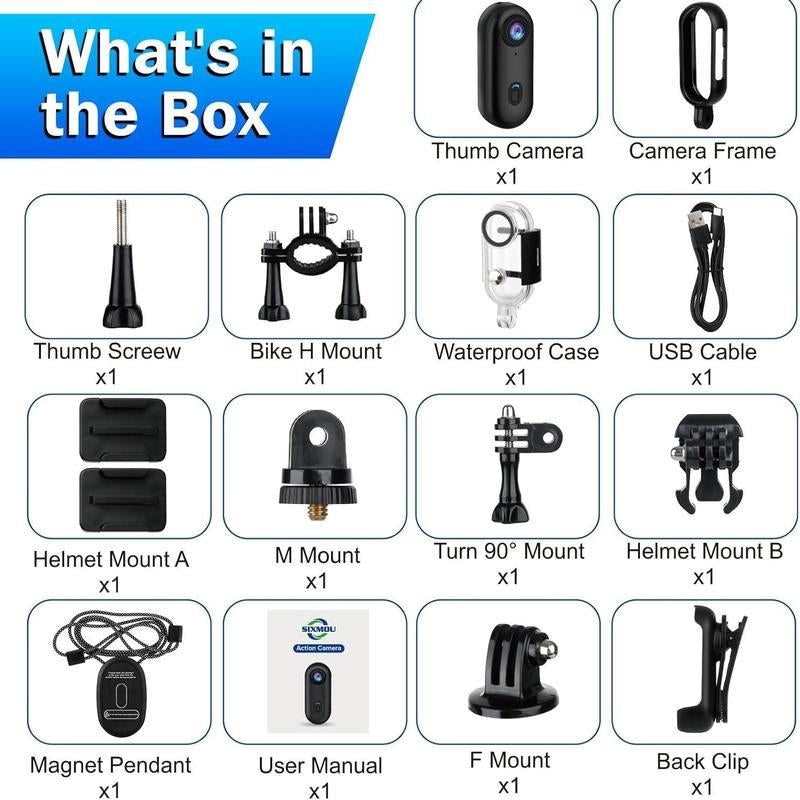Alano HUB 4K EIS WATERPROOF SPORTS CAMERA - Magnetic Wearable 1080P Pet Riding Camera|128Gb Memory + Bluetooth|Ipx8 Shake Resistant Outdoor Camera(Traveling/Skiing/Vlogging)White Springtok