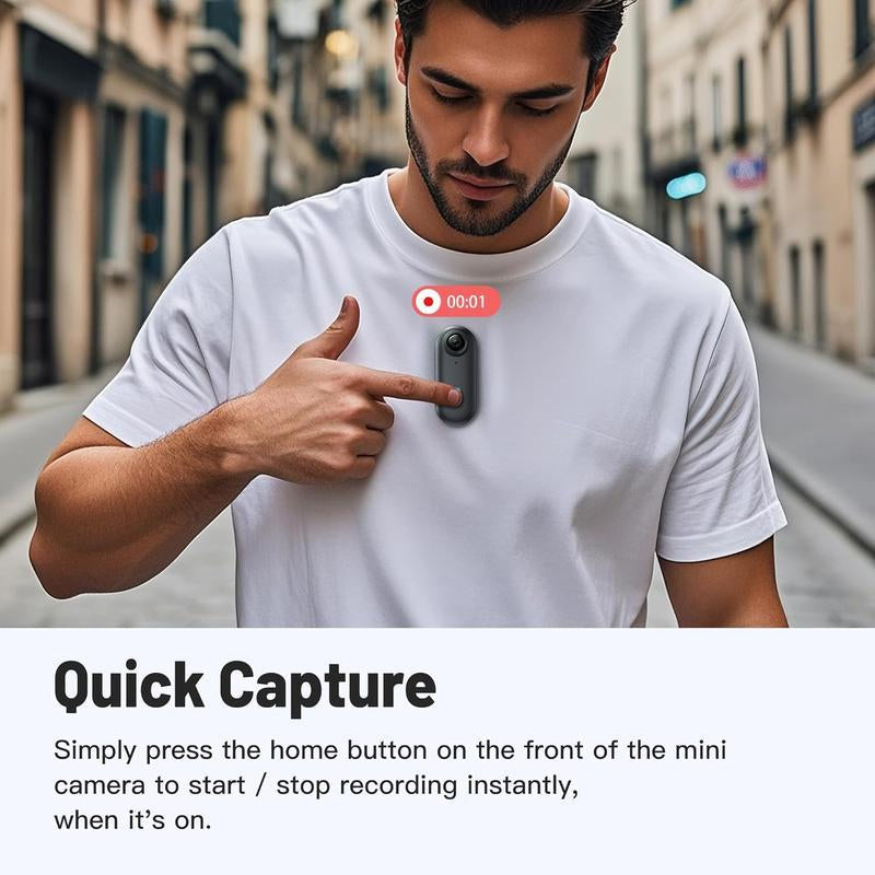 Alano HUB 4K EIS WATERPROOF SPORTS CAMERA - Magnetic Wearable 1080P Pet Riding Camera|128Gb Memory + Bluetooth|Ipx8 Shake Resistant Outdoor Camera(Traveling/Skiing/Vlogging)White Springtok