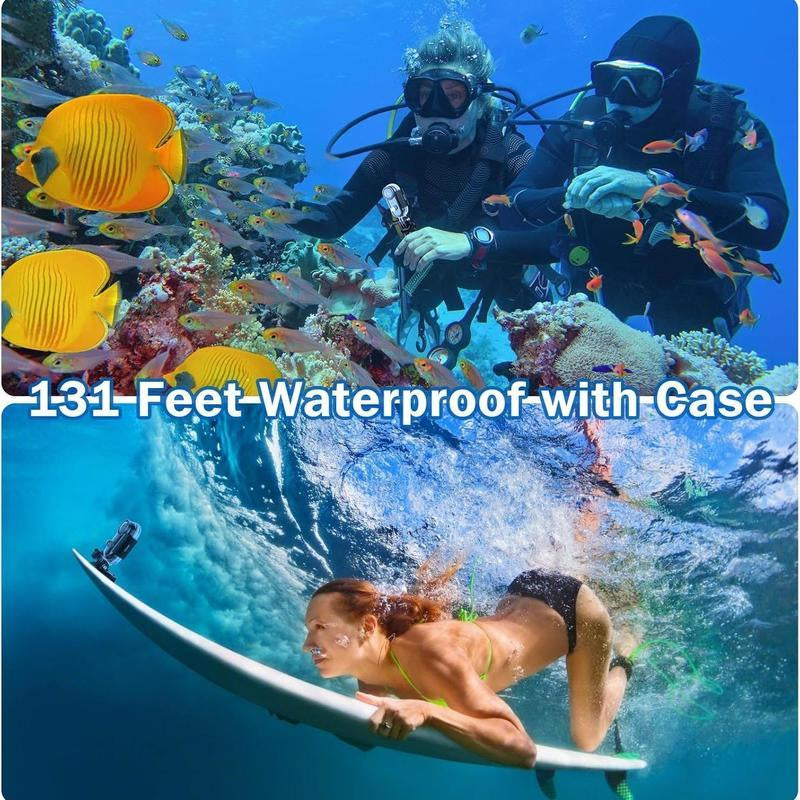 Alano HUB 4K EIS WATERPROOF SPORTS CAMERA - Magnetic Wearable 1080P Pet Riding Camera|128Gb Memory + Bluetooth|Ipx8 Shake Resistant Outdoor Camera(Traveling/Skiing/Vlogging)White Springtok