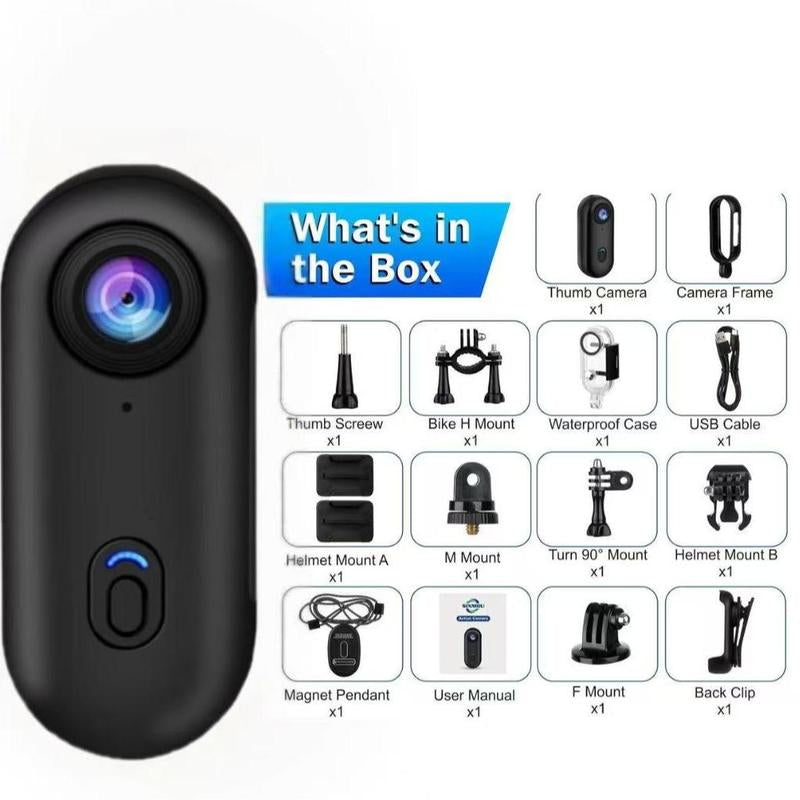 Alano HUB 4K EIS WATERPROOF SPORTS CAMERA - Magnetic Wearable 1080P Pet Riding Camera|128Gb Memory + Bluetooth|Ipx8 Shake Resistant Outdoor Camera(Traveling/Skiing/Vlogging)White Springtok
