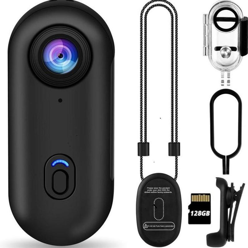 Alano HUB 4K EIS WATERPROOF SPORTS CAMERA - Magnetic Wearable 1080P Pet Riding Camera|128Gb Memory + Bluetooth|Ipx8 Shake Resistant Outdoor Camera(Traveling/Skiing/Vlogging)White Springtok
